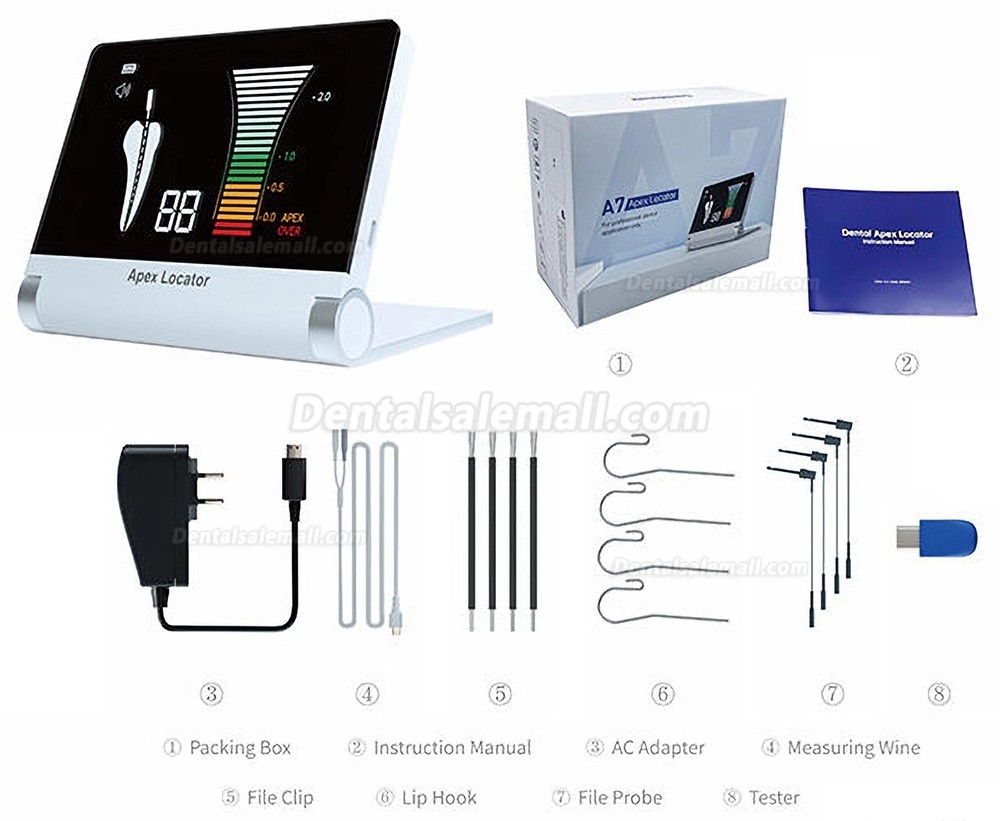 Mecoo A7 Foldable Dental Apex Locator 4.1 Inches LCD Screen